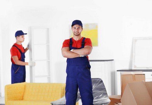 Loading long-term storage items in Soho with care